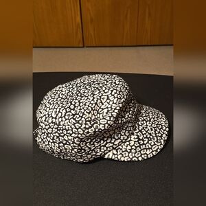 PUGS Women's Black White Leopard Adjustable Hat Worn Once